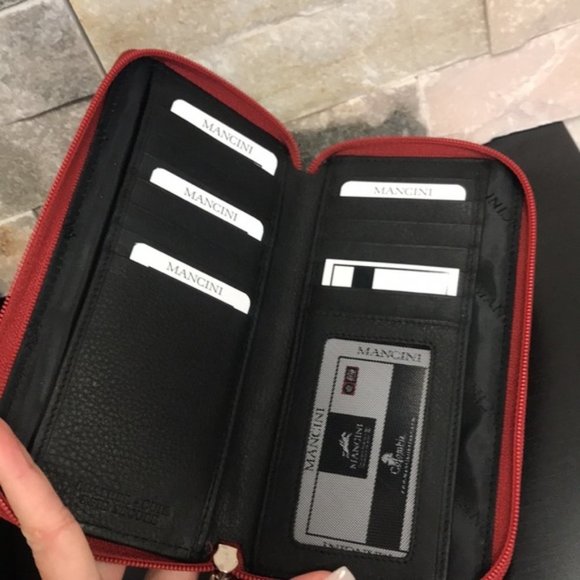 Mancini Ladies' RFID Secure Double Zipper Wallet - Picture 6 of 7